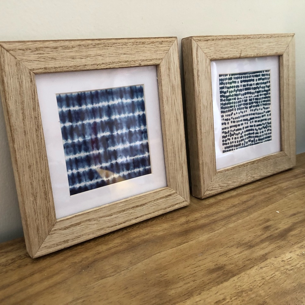 Wooden framed wall art (TWO FRAMES)